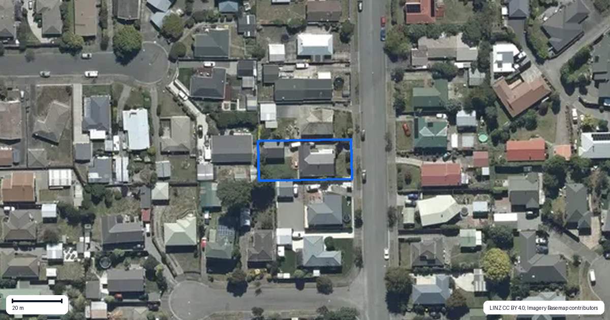 Property context map for 29 Donnington Street, Parklands, Christchurch
