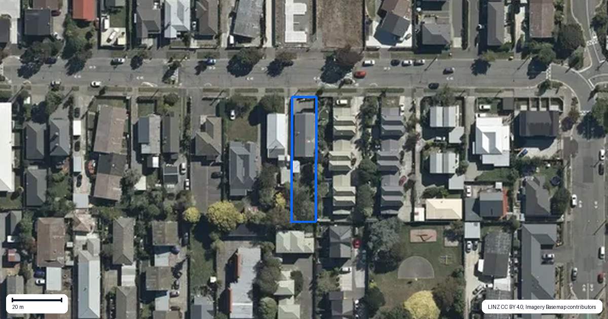 Property context map for 446 Worcester Street, Linwood, Christchurch