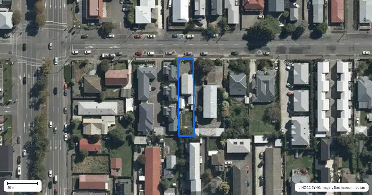 Property context map for 352 Hereford Street, Linwood, Christchurch