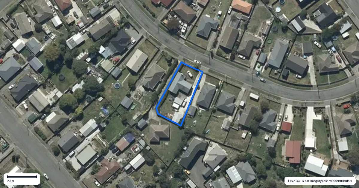 Property context map for 14 Mattingley Street, Aranui, Christchurch