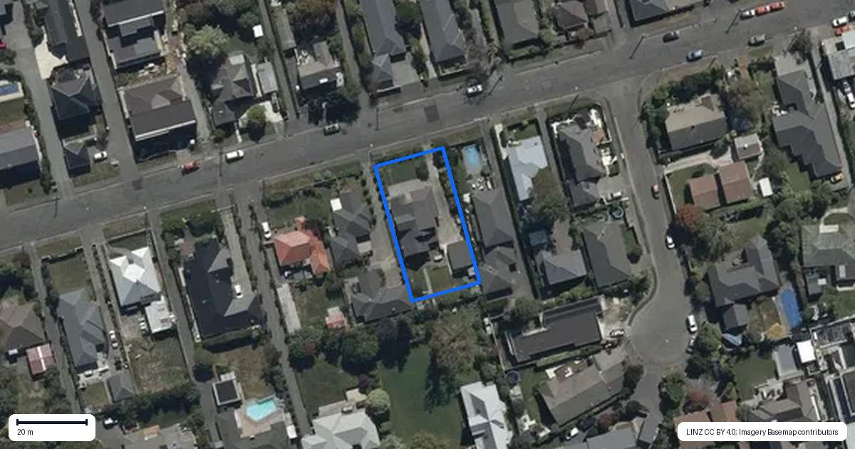 Property context map for 20 Plynlimon Road, Fendalton, Christchurch