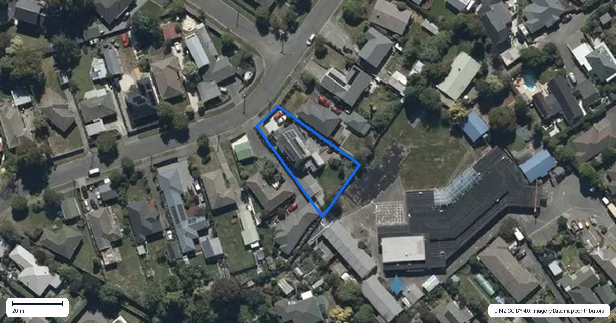 Property context map for 56 Hudson Street, Bryndwr, Christchurch