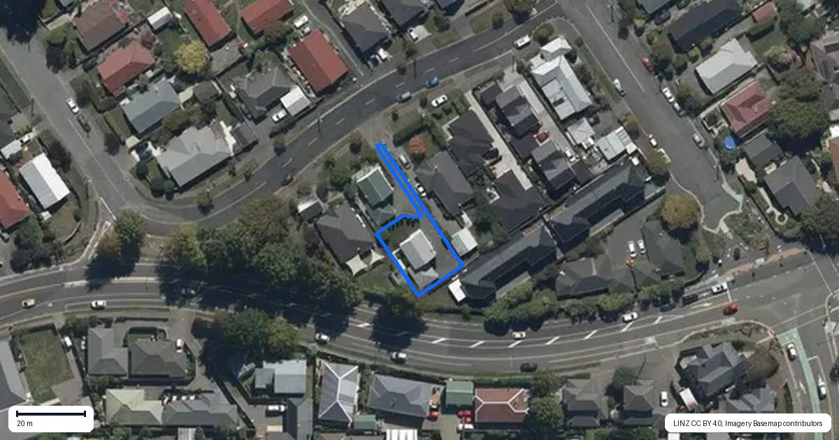 Property context map for 40A Berwick Street, St Albans, Christchurch