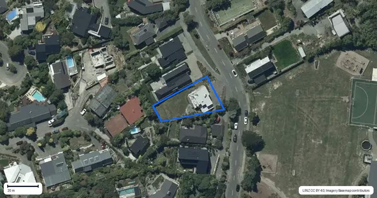 Property context map for 283 Cannon Hill Crescent, Mount Pleasant, Christchurch