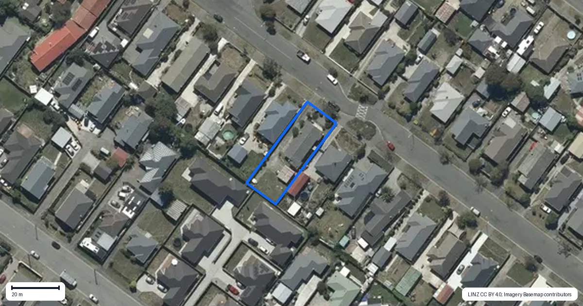 Property context map for 34 Bickerton Street, Wainoni, Christchurch