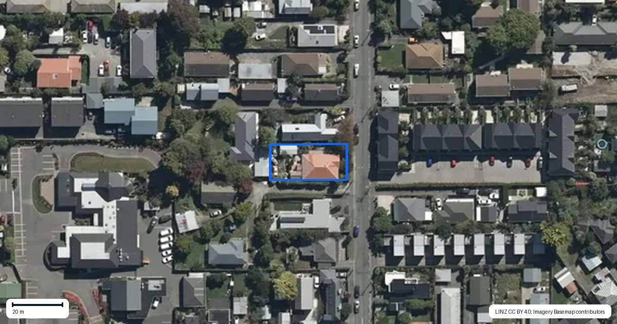 Property context map for 57 Perth Street, Richmond, Christchurch