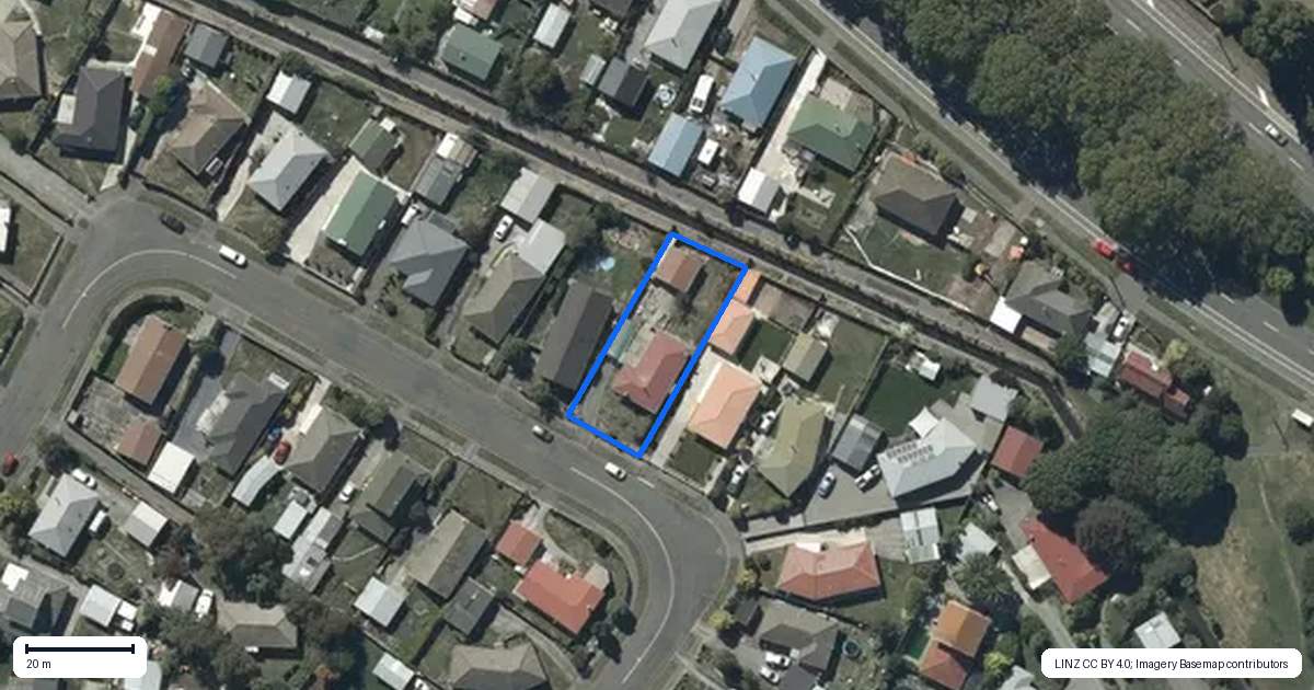 Property context map for 40 Frensham Crescent, Woolston, Christchurch
