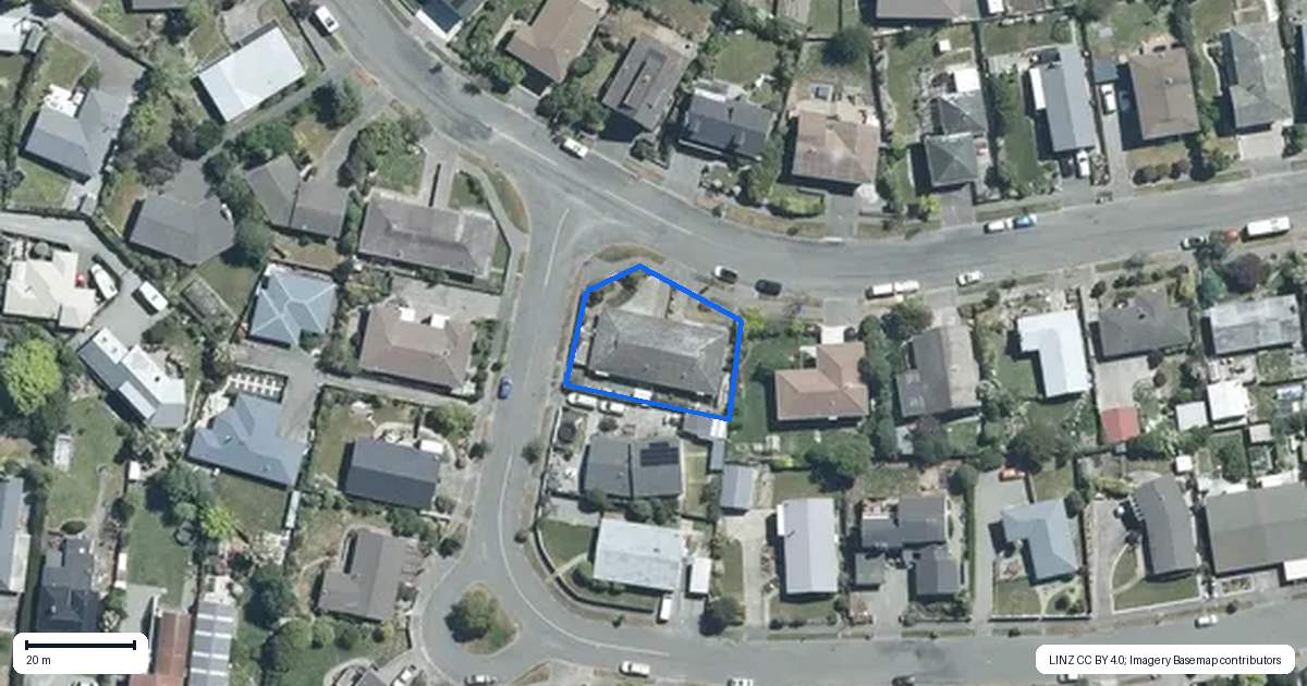 Property context map for 43 Hopkins Street, Gleniti, Timaru
