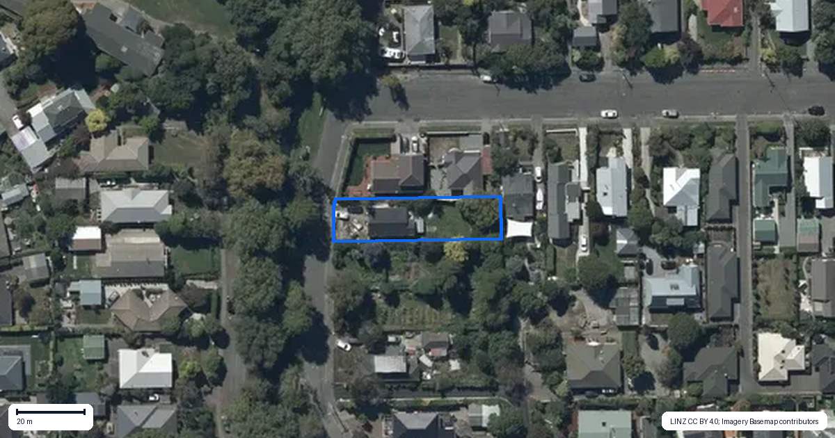 Property context map for 181 Waimea Terrace, Beckenham, Christchurch