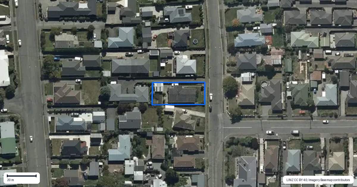 Property context map for 15 Hope Street, Shirley, Christchurch