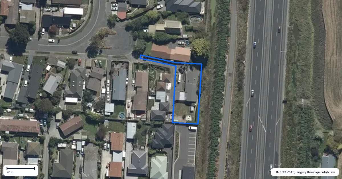 Property context map for 20B Dunbarton Street, Redwood, Christchurch