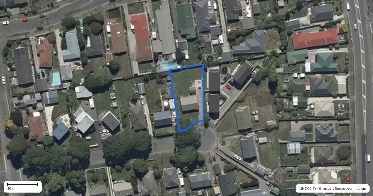 Property context map for 25 Bramwell Street, Dallington, Christchurch