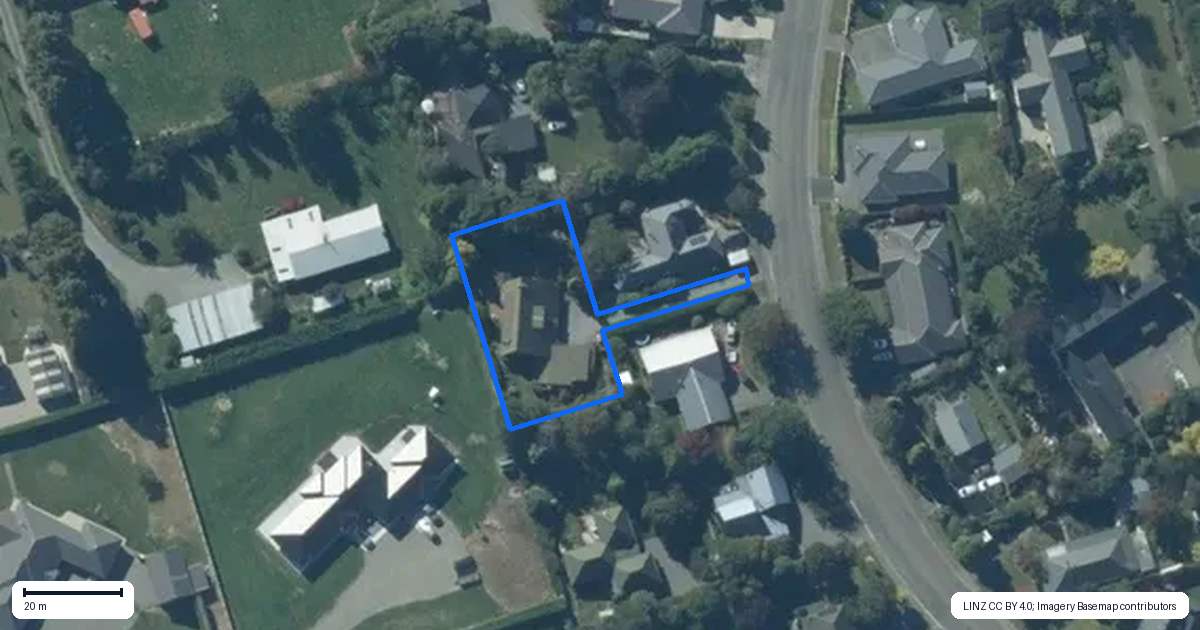 Property context map for 14 Oakden Drive, Darfield