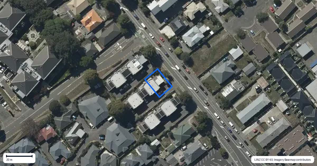 Property context map for 17 Whiteleigh Avenue, Addington, Christchurch
