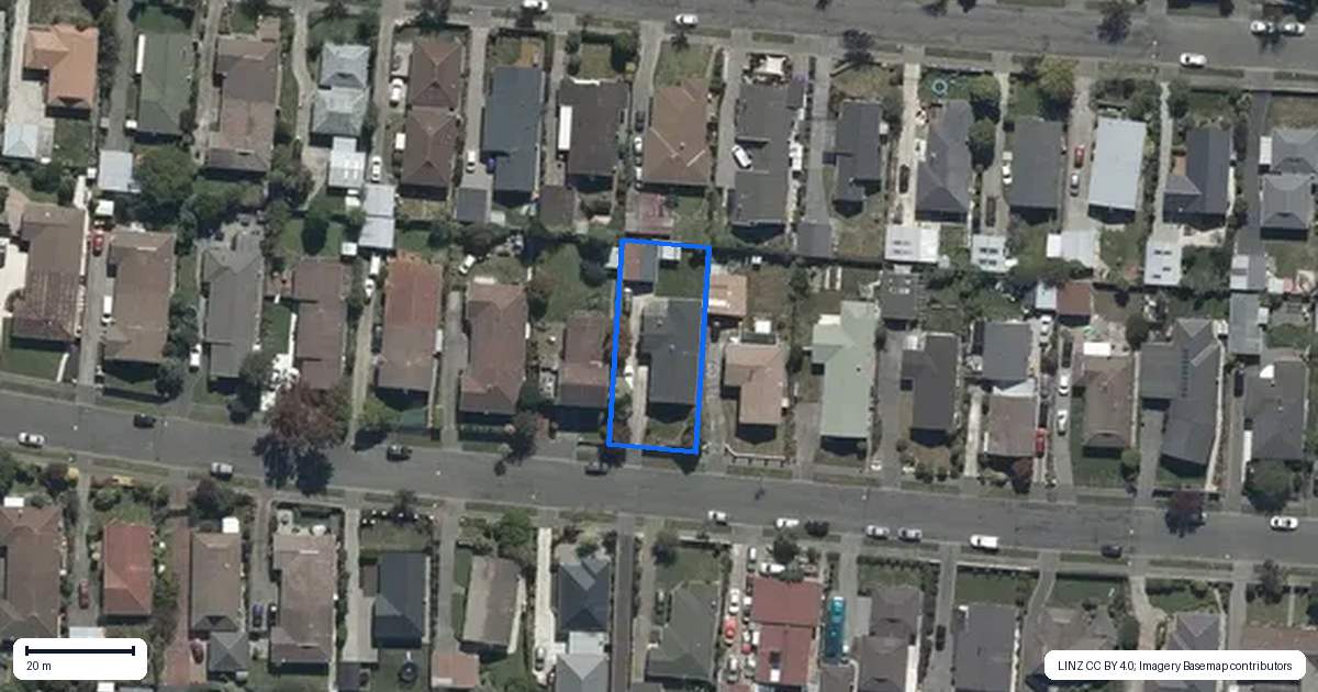 Property context map for 20 Greenock Street, Redwood, Christchurch