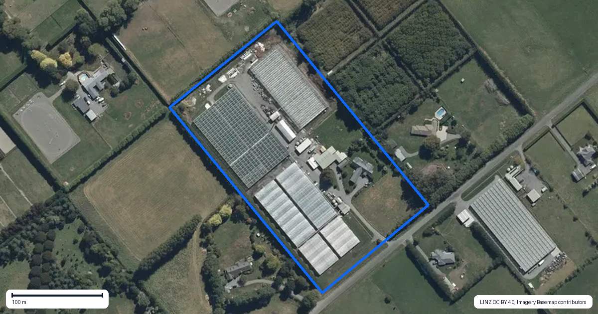 Property context map for 38 Madeleys Road, Clarkville, Kaiapoi