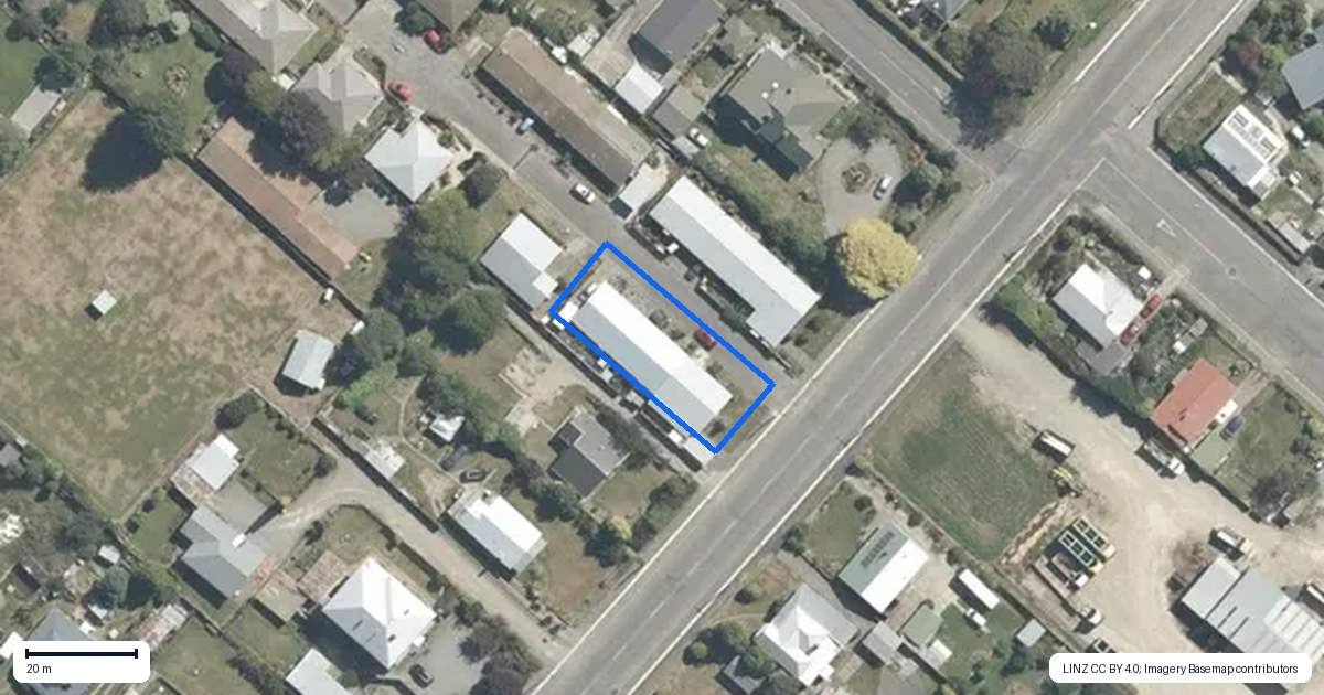 Property context map for 18 Browns Avenue, Waimate