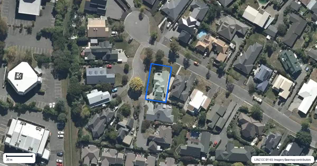 Property context map for 25 O'Connor Place, Burnside, Christchurch