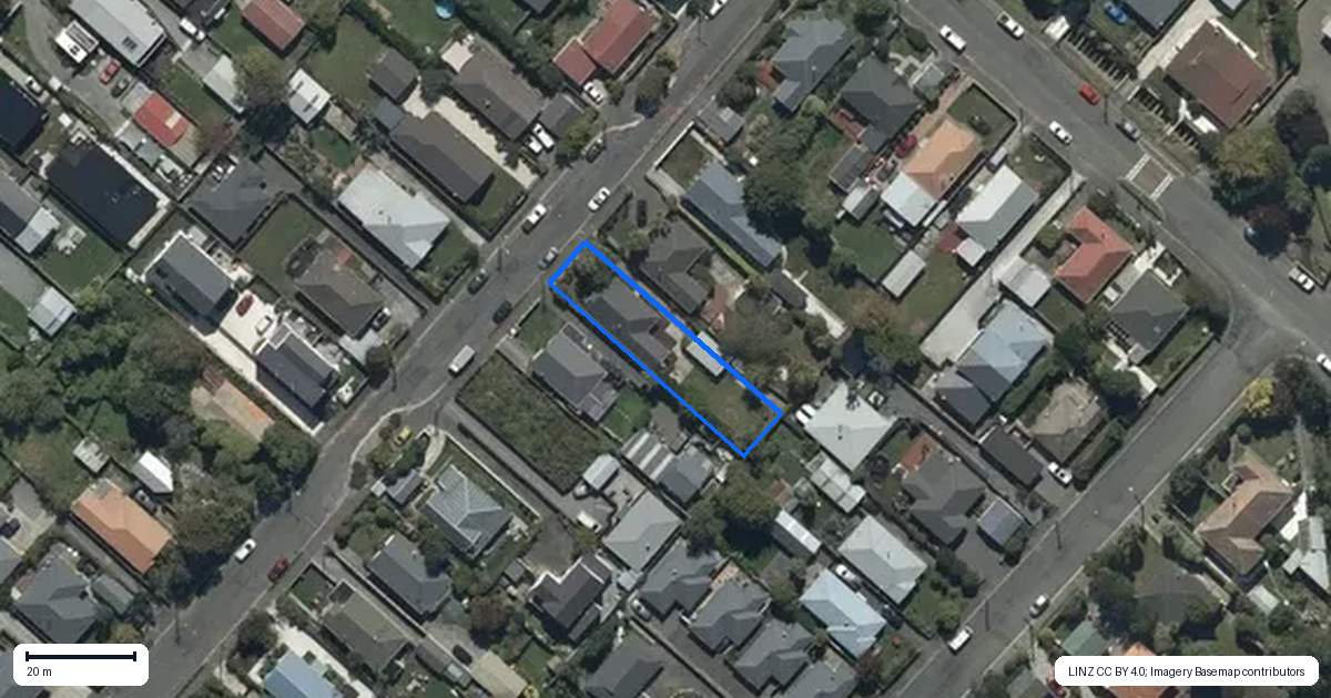 Property context map for 36 Thornton Street, Mairehau, Christchurch