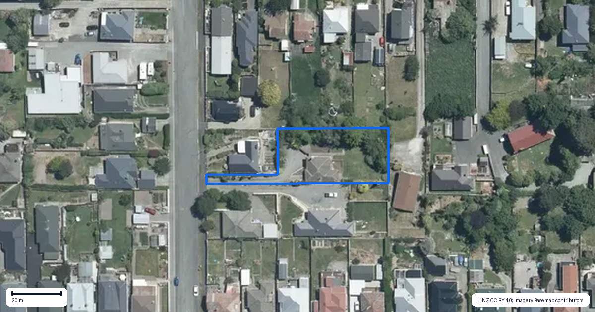 Property context map for 7A Avenue Road, West End, Timaru