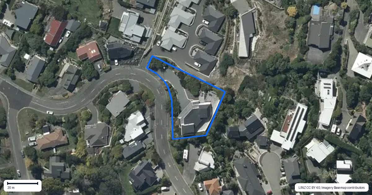 Property context map for 15 Woodlau Rise, Huntsbury, Christchurch