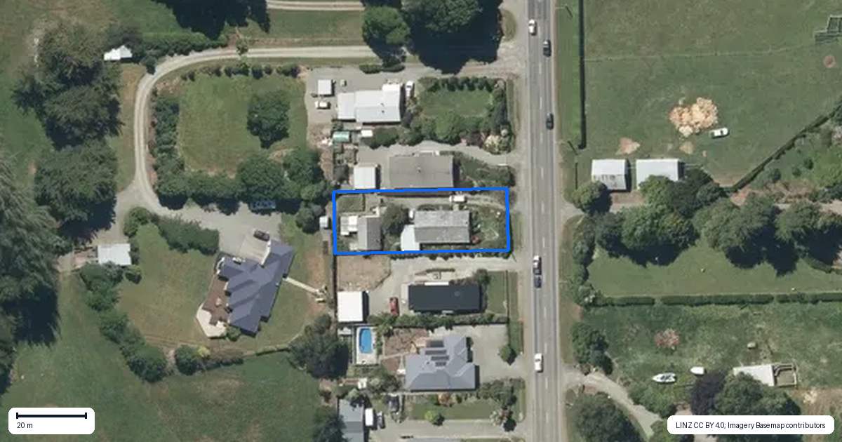 Property context map for 69 Main North Road, Geraldine