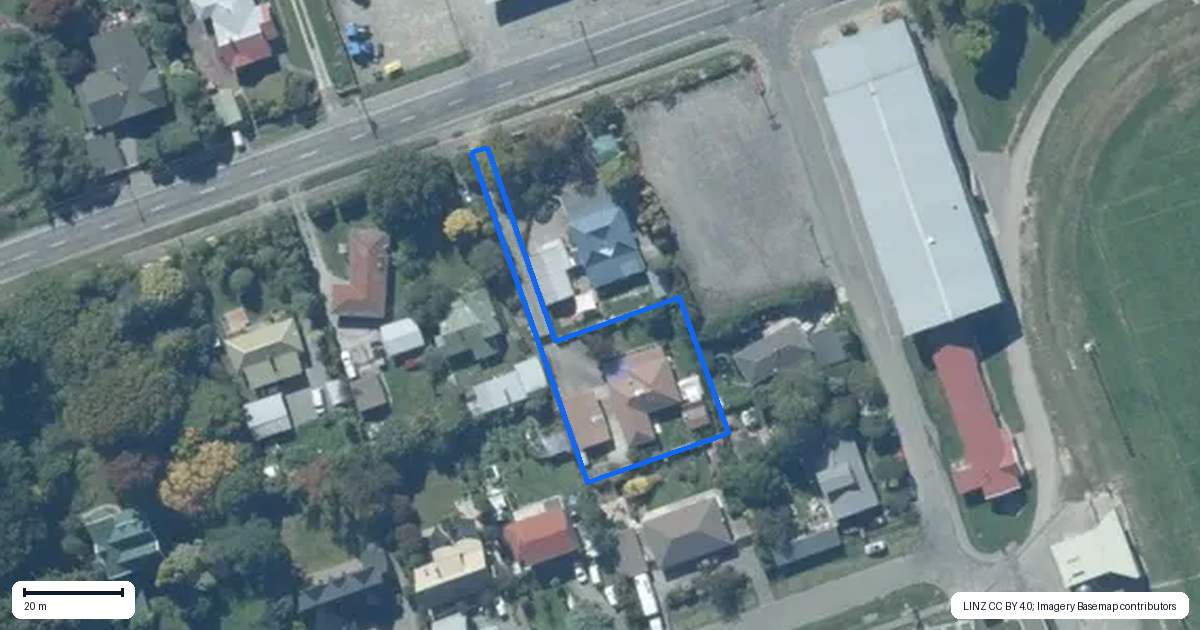 Property context map for 138A High Street, Leeston