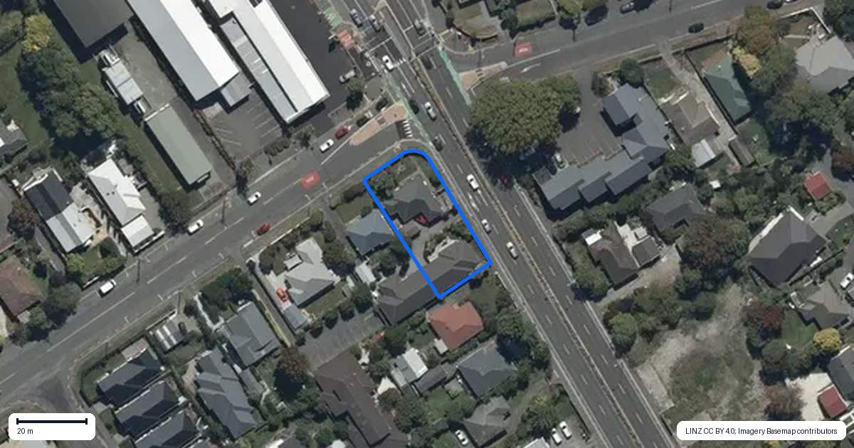 Property context map for 285A Cranford Street, St Albans, Christchurch