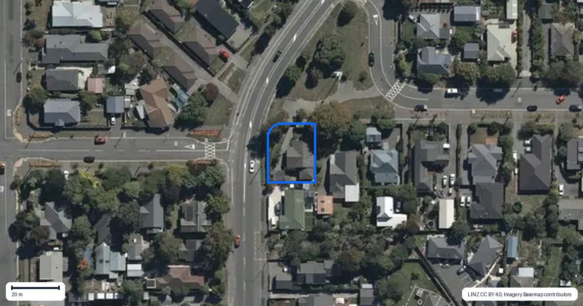 Property context map for 52 North Parade, Richmond, Christchurch