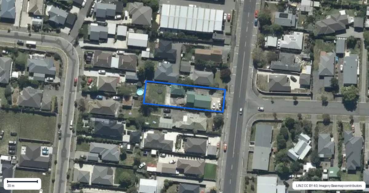 Property context map for 169 Bower Avenue, New Brighton, Christchurch