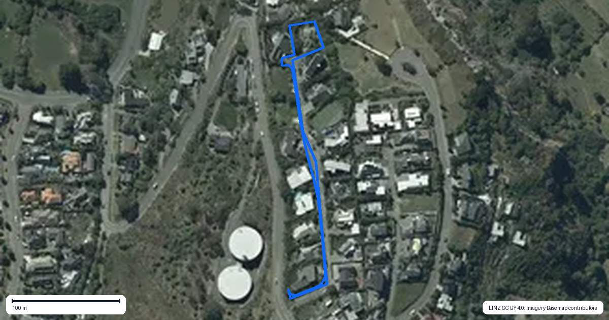 Property context map for 20 Inverness Lane, Redcliffs, Christchurch