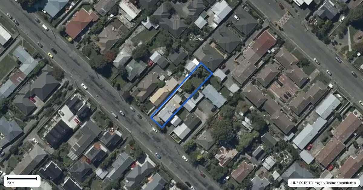 Property context map for 123 Southampton Street, Sydenham, Christchurch