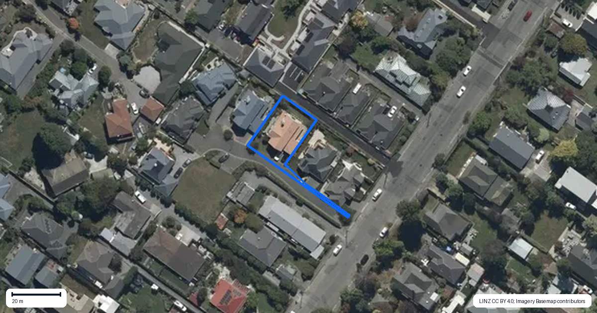 Property context map for 4 Kemp Lane, Papanui, Christchurch