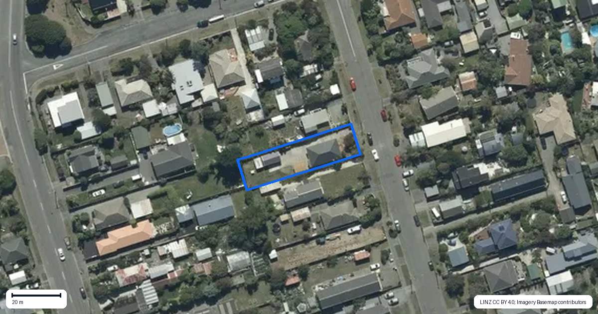 Property context map for 12 Pine Avenue, New Brighton, Christchurch