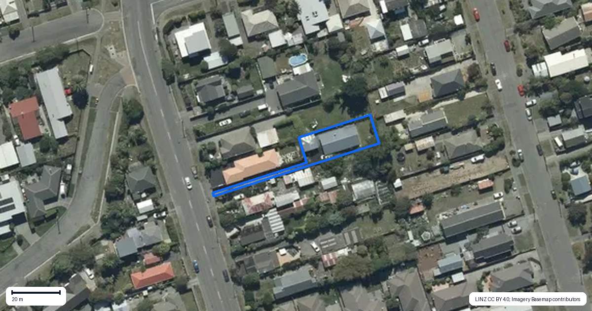 Property context map for 15A Estuary Road, New Brighton, Christchurch