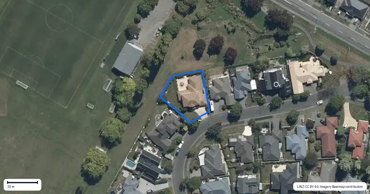 Property context map for 9 Blarney Place, Casebrook, Christchurch