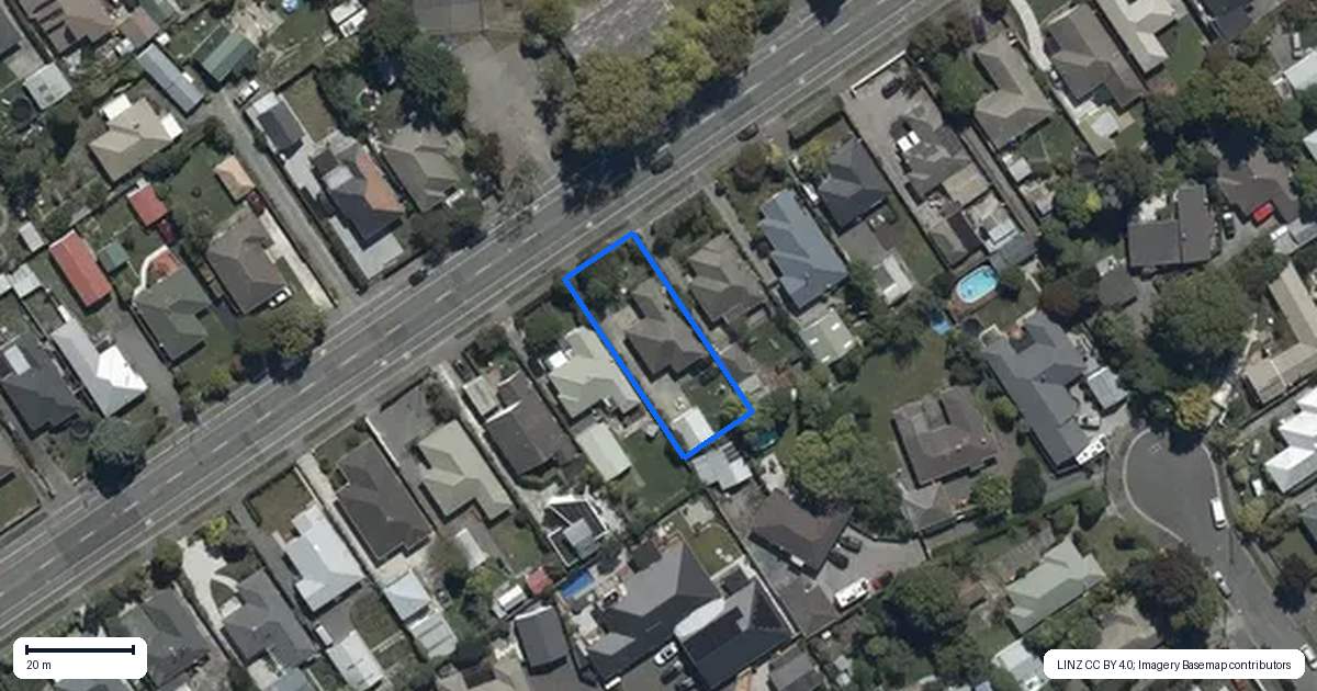 Property context map for 454 Innes Road, Mairehau, Christchurch