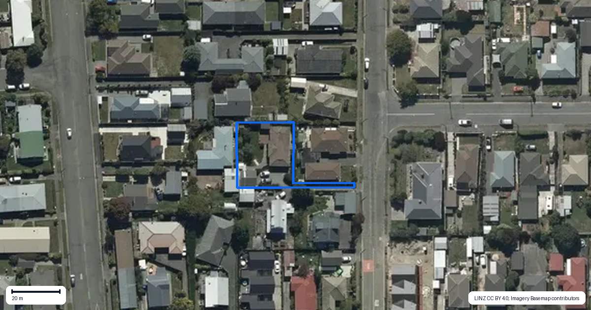 Property context map for 9 Hope Street, Shirley, Christchurch