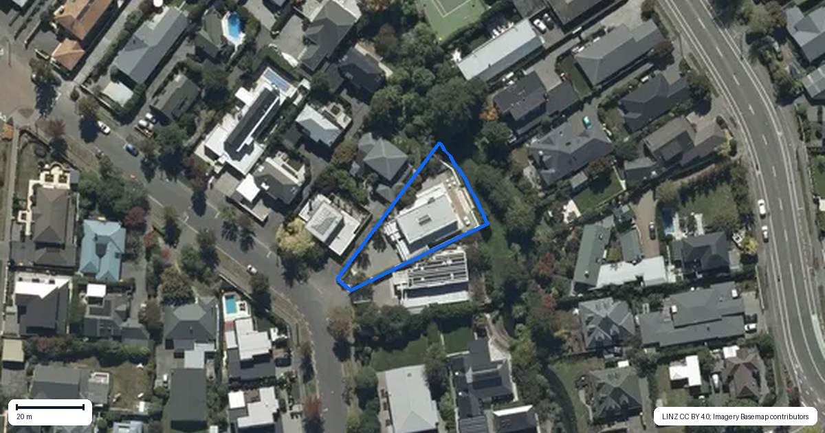 Property context map for 43 Totara Street, Fendalton, Christchurch