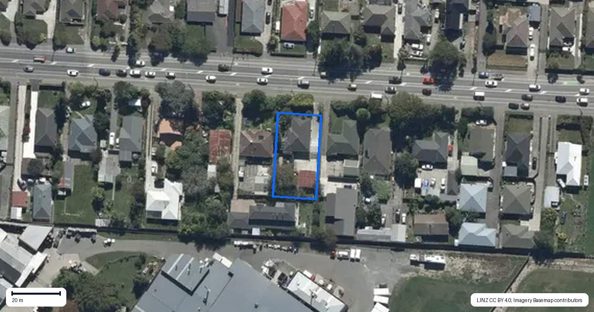 Property context map for 53 Northcote Road, Northcote, Christchurch