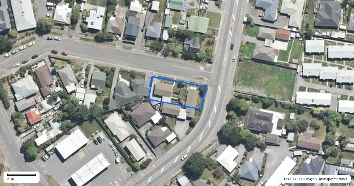 Property context map for 13 Davie Street, Kaiapoi