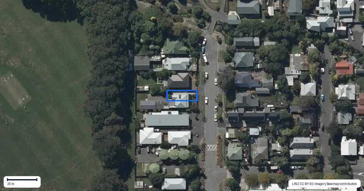 Property context map for 21 Forbes Street, Sydenham, Christchurch