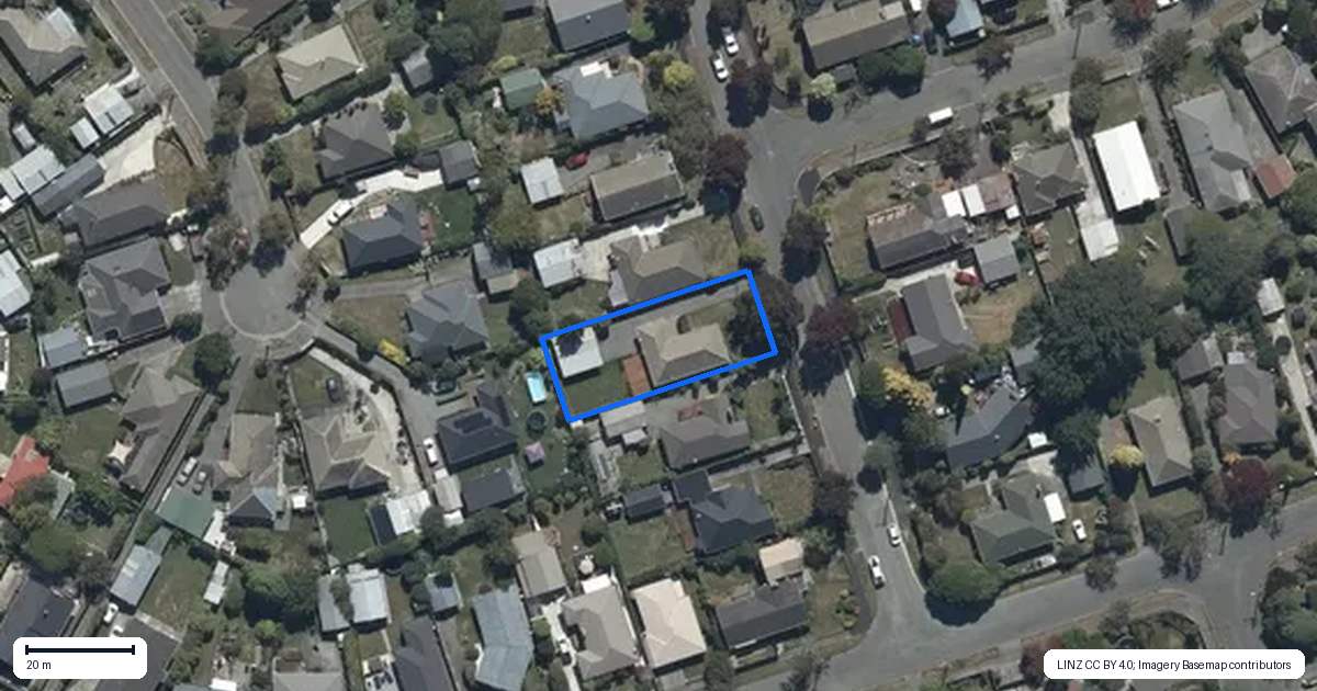Property context map for 7 Hornsby Street, Bishopdale, Christchurch