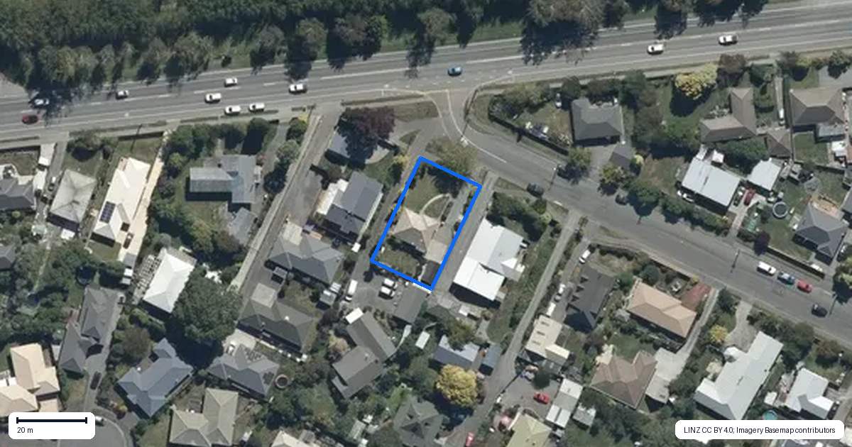 Property context map for 55 Lagan Street, Belfast, Christchurch