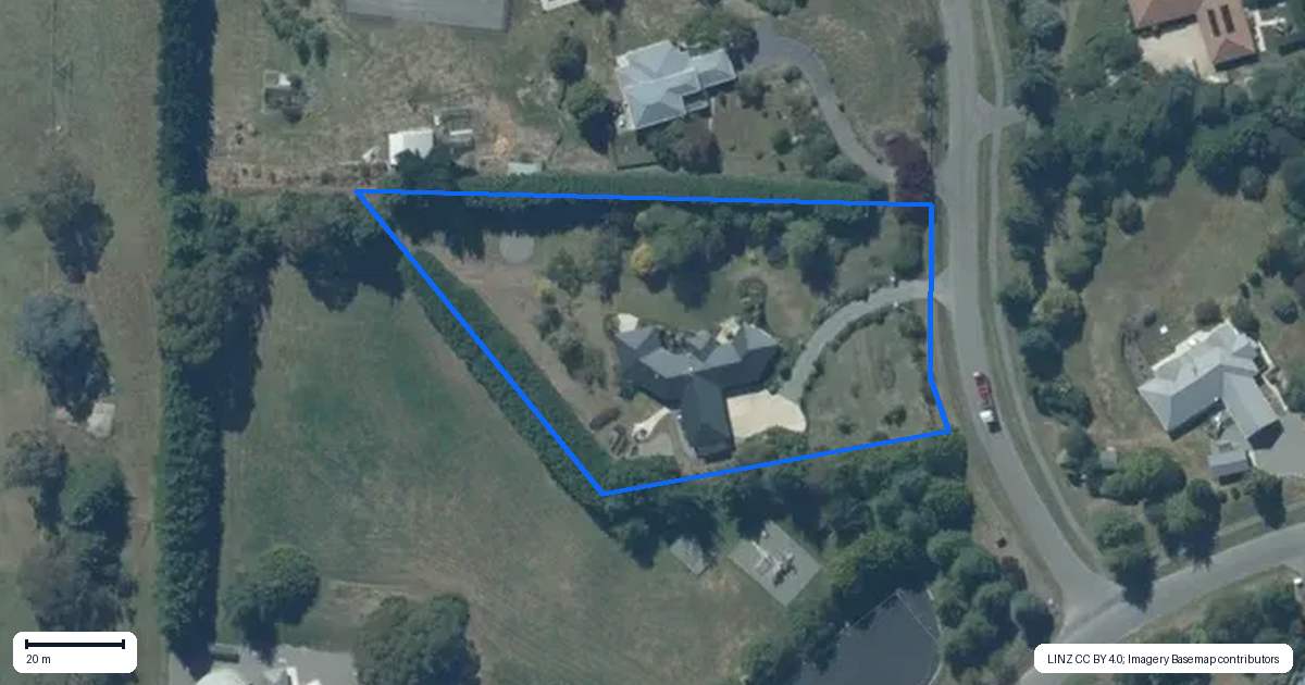 Property context map for 7 Faith Place, West Melton
