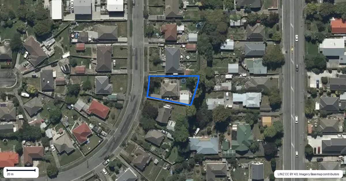 Property context map for 48 Rowcliffe Crescent, Avonside, Christchurch