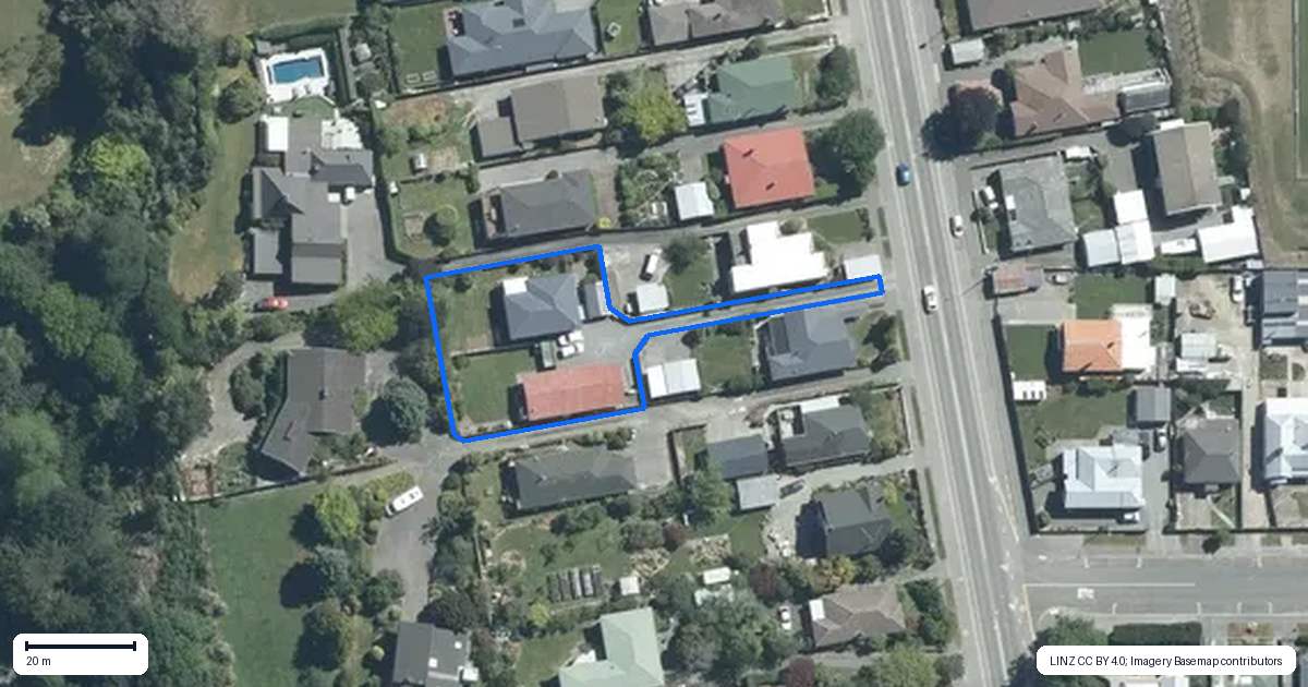 Property context map for 220C Otipua Road, West End, Timaru