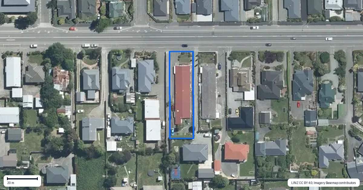 Property context map for 2/178 North Street, West End, Timaru