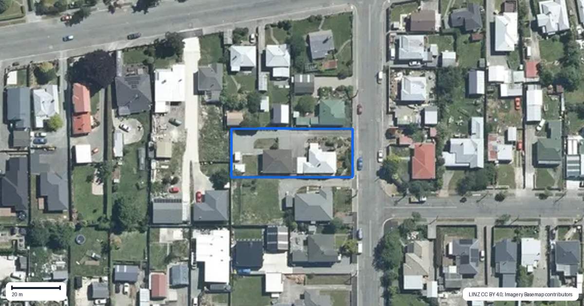 Property context map for 5A Flinders Street, Kensington, Timaru