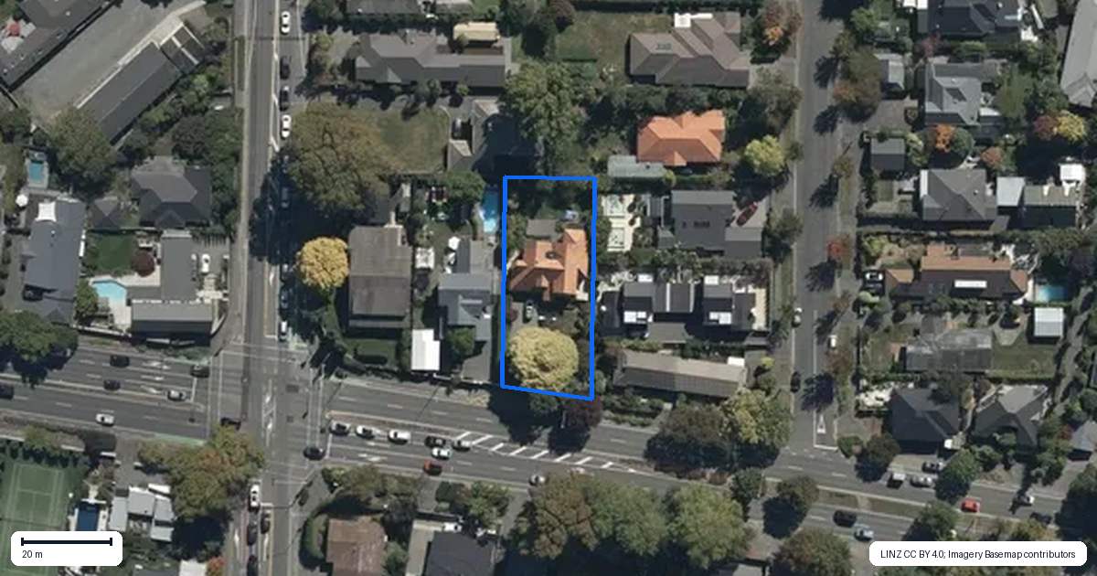 Property context map for 106 Fendalton Road, Fendalton, Christchurch